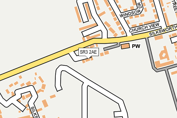 SR3 2AE map - OS OpenMap – Local (Ordnance Survey)