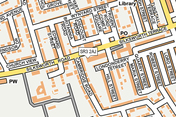 SR3 2AJ map - OS OpenMap – Local (Ordnance Survey)