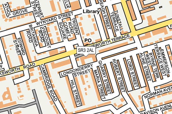 SR3 2AL map - OS OpenMap – Local (Ordnance Survey)