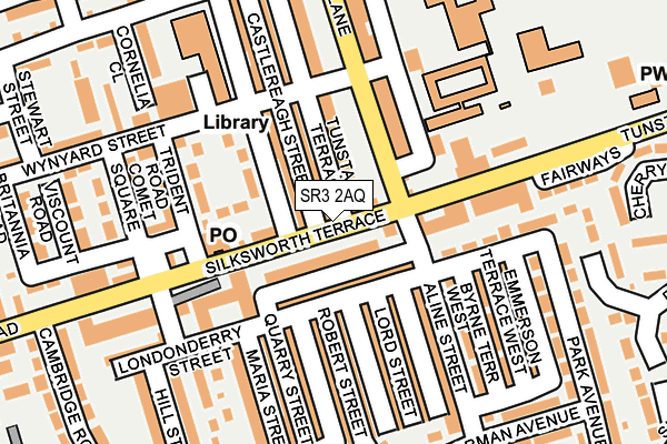 SR3 2AQ map - OS OpenMap – Local (Ordnance Survey)