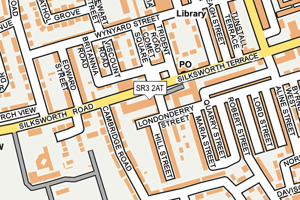 SR3 2AT map - OS OpenMap – Local (Ordnance Survey)