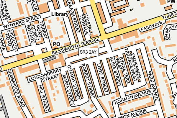 SR3 2AY map - OS OpenMap – Local (Ordnance Survey)