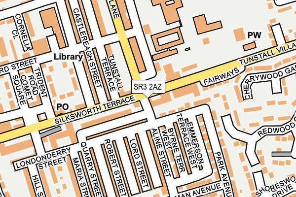 SR3 2AZ map - OS OpenMap – Local (Ordnance Survey)