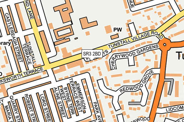 SR3 2BD map - OS OpenMap – Local (Ordnance Survey)