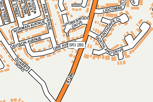 SR3 2BS map - OS OpenMap – Local (Ordnance Survey)