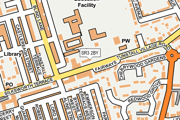 SR3 2BY map - OS OpenMap – Local (Ordnance Survey)