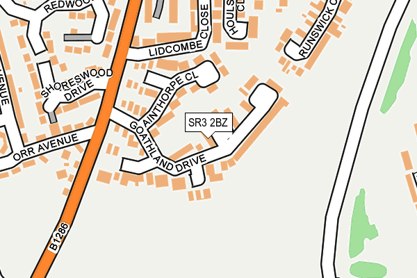 SR3 2BZ map - OS OpenMap – Local (Ordnance Survey)