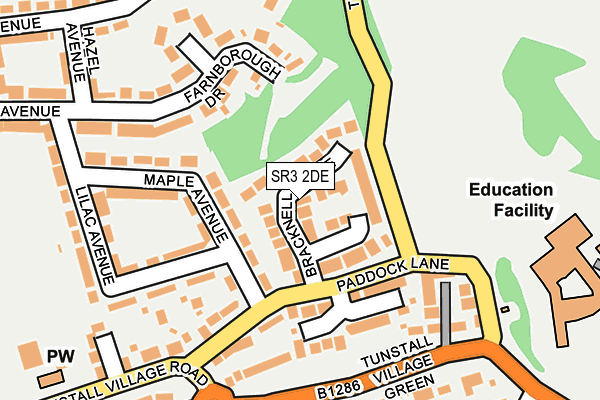 SR3 2DE map - OS OpenMap – Local (Ordnance Survey)