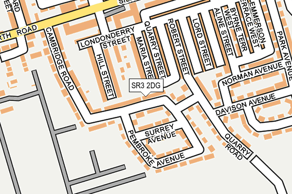 SR3 2DG map - OS OpenMap – Local (Ordnance Survey)