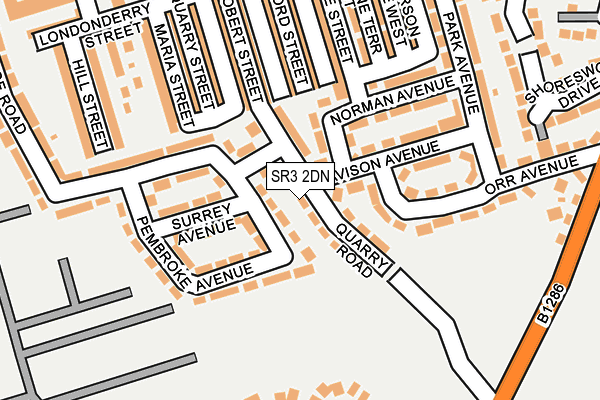 SR3 2DN map - OS OpenMap – Local (Ordnance Survey)