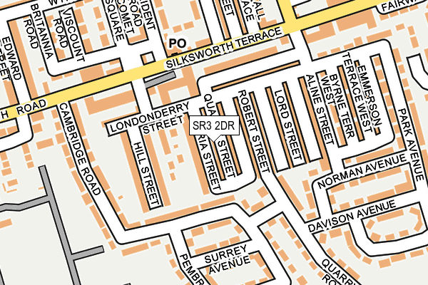 SR3 2DR map - OS OpenMap – Local (Ordnance Survey)