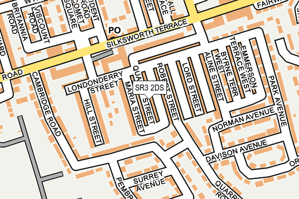 SR3 2DS map - OS OpenMap – Local (Ordnance Survey)