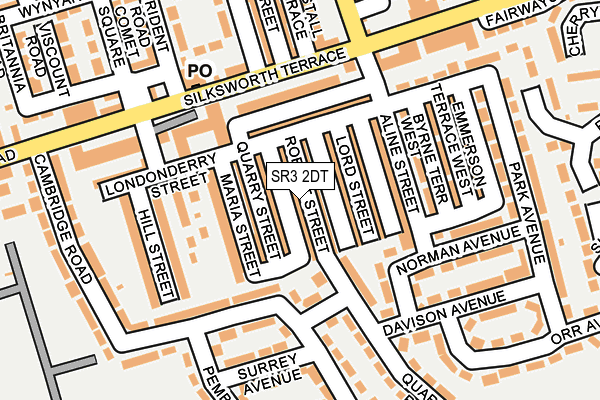 SR3 2DT map - OS OpenMap – Local (Ordnance Survey)