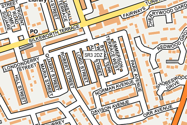 SR3 2DZ map - OS OpenMap – Local (Ordnance Survey)