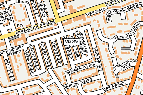 SR3 2EA map - OS OpenMap – Local (Ordnance Survey)