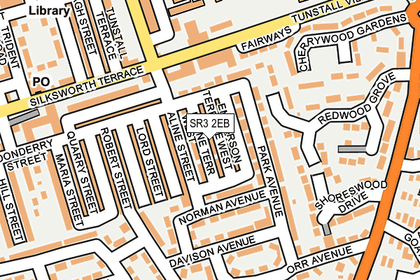 SR3 2EB map - OS OpenMap – Local (Ordnance Survey)