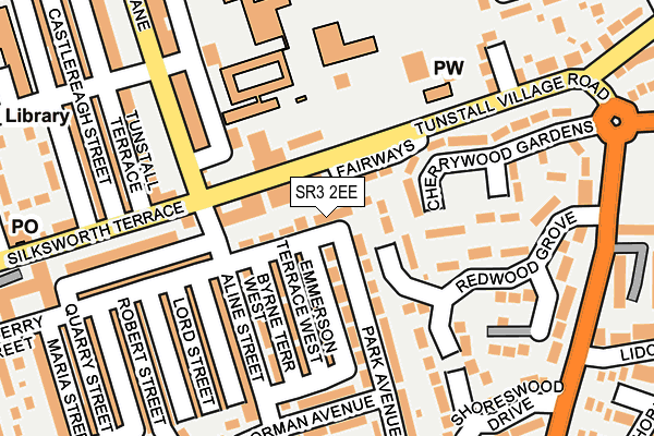 SR3 2EE map - OS OpenMap – Local (Ordnance Survey)