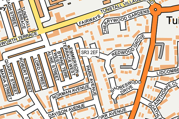 SR3 2EF map - OS OpenMap – Local (Ordnance Survey)