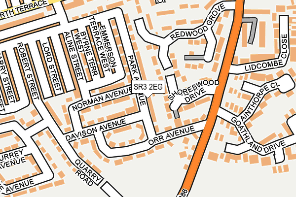 SR3 2EG map - OS OpenMap – Local (Ordnance Survey)