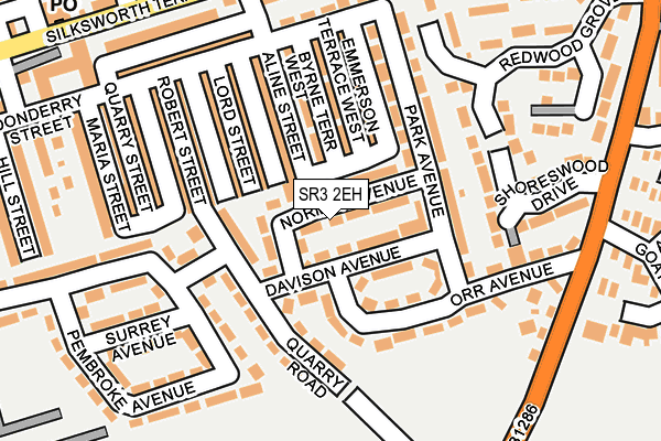 SR3 2EH map - OS OpenMap – Local (Ordnance Survey)
