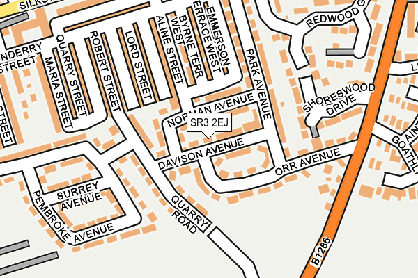 SR3 2EJ map - OS OpenMap – Local (Ordnance Survey)