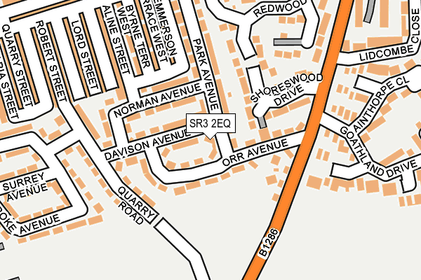 SR3 2EQ map - OS OpenMap – Local (Ordnance Survey)