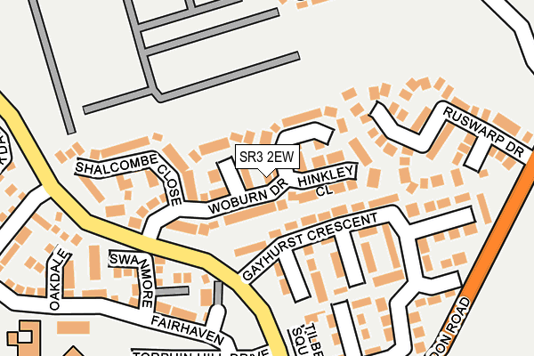 SR3 2EW map - OS OpenMap – Local (Ordnance Survey)