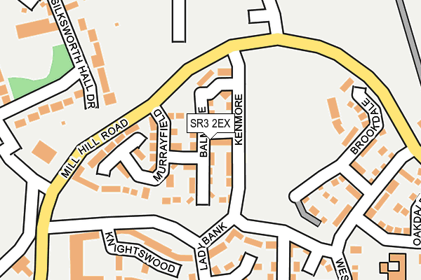 SR3 2EX map - OS OpenMap – Local (Ordnance Survey)