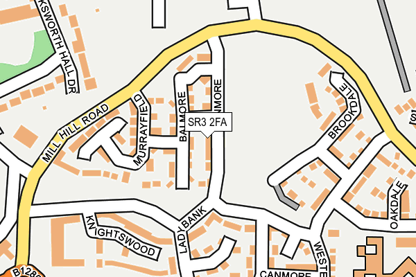 SR3 2FA map - OS OpenMap – Local (Ordnance Survey)