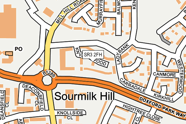 SR3 2FH map - OS OpenMap – Local (Ordnance Survey)