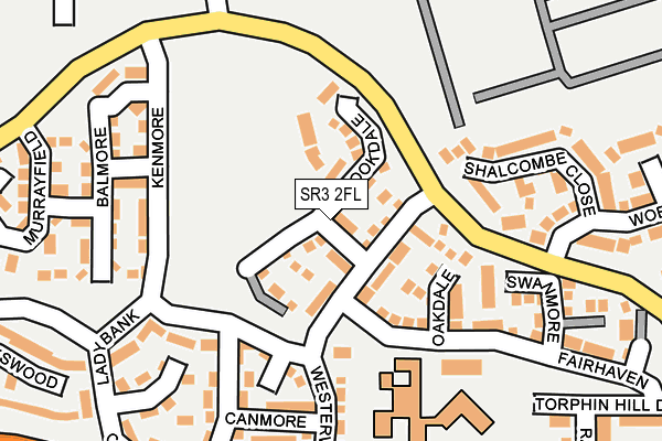 SR3 2FL map - OS OpenMap – Local (Ordnance Survey)