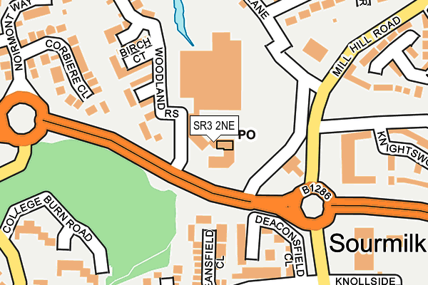 SR3 2NE map - OS OpenMap – Local (Ordnance Survey)
