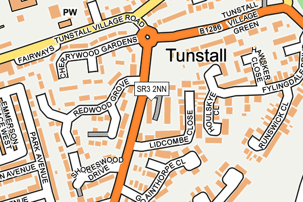 SR3 2NN map - OS OpenMap – Local (Ordnance Survey)