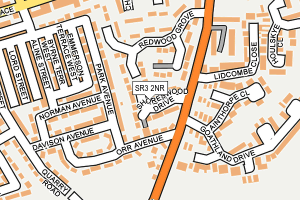SR3 2NR map - OS OpenMap – Local (Ordnance Survey)