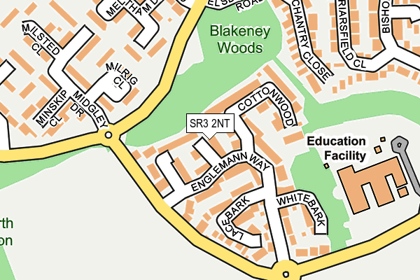 SR3 2NT map - OS OpenMap – Local (Ordnance Survey)