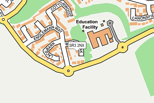 SR3 2NX map - OS OpenMap – Local (Ordnance Survey)