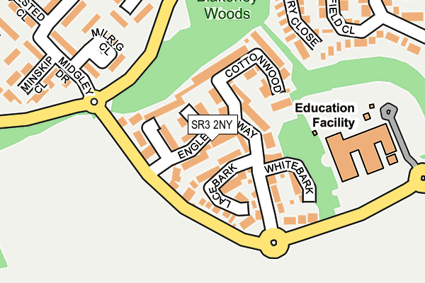 SR3 2NY map - OS OpenMap – Local (Ordnance Survey)