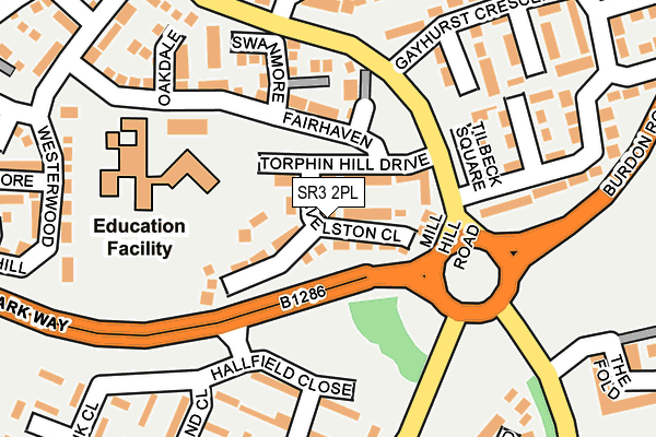 SR3 2PL map - OS OpenMap – Local (Ordnance Survey)