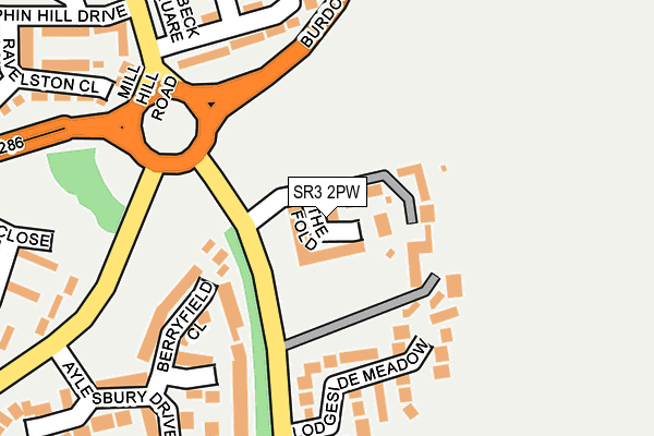 SR3 2PW map - OS OpenMap – Local (Ordnance Survey)