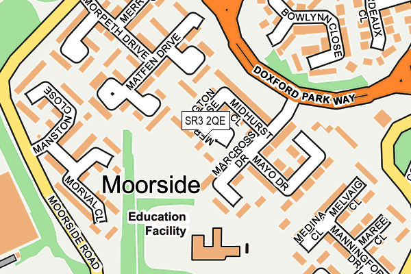 SR3 2QE map - OS OpenMap – Local (Ordnance Survey)