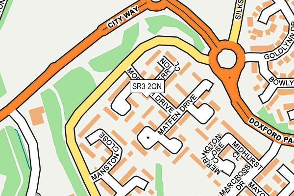 SR3 2QN map - OS OpenMap – Local (Ordnance Survey)