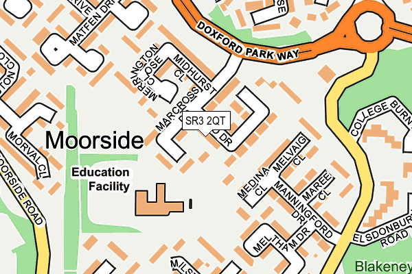 SR3 2QT map - OS OpenMap – Local (Ordnance Survey)