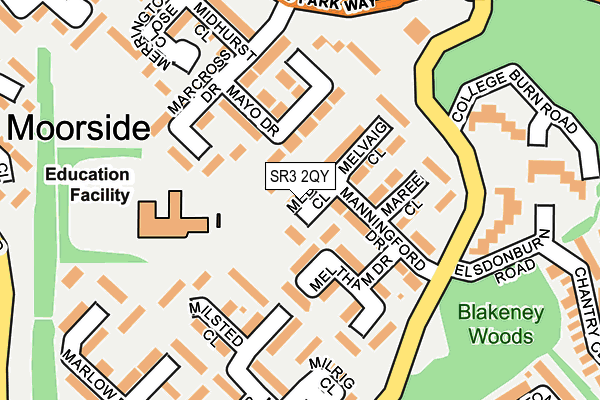 SR3 2QY map - OS OpenMap – Local (Ordnance Survey)