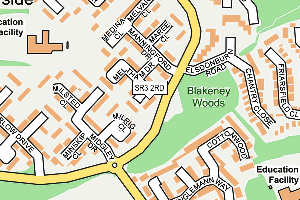 SR3 2RD map - OS OpenMap – Local (Ordnance Survey)