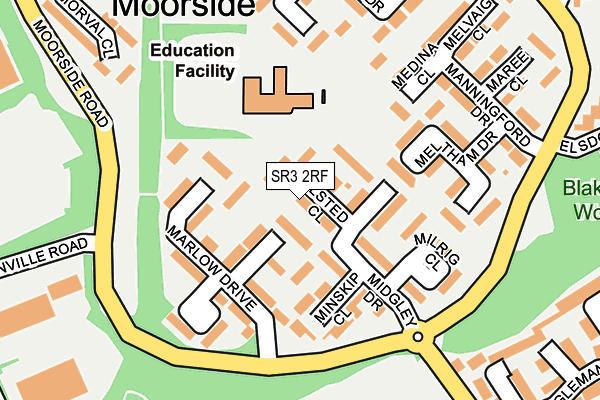 SR3 2RF map - OS OpenMap – Local (Ordnance Survey)