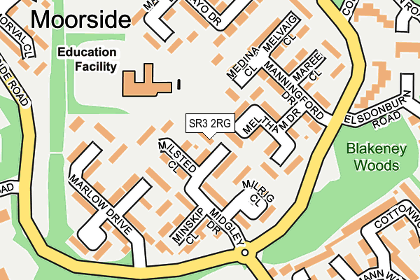 SR3 2RG map - OS OpenMap – Local (Ordnance Survey)