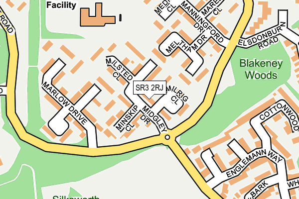 SR3 2RJ map - OS OpenMap – Local (Ordnance Survey)