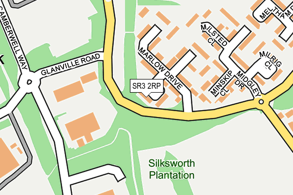 SR3 2RP map - OS OpenMap – Local (Ordnance Survey)