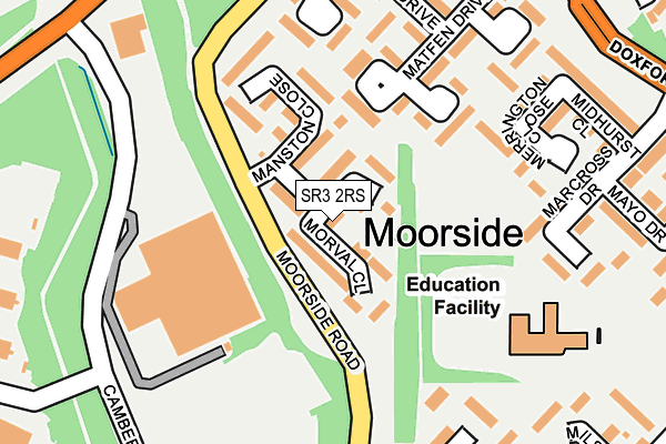 SR3 2RS map - OS OpenMap – Local (Ordnance Survey)