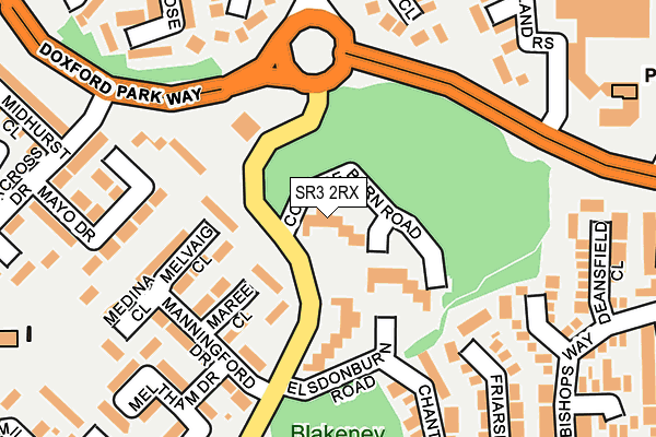 SR3 2RX map - OS OpenMap – Local (Ordnance Survey)
